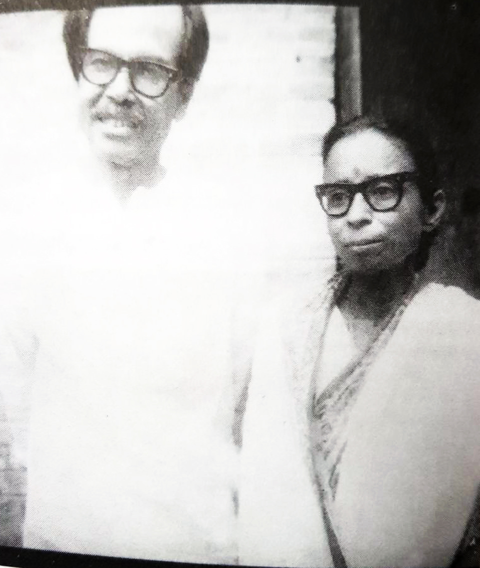 Amiyabhushan with his wife Gouri Devi